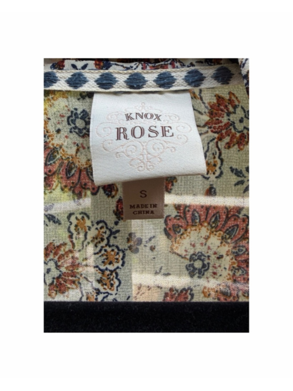 Women's Knox Rose Floral Kimono Shrug S Light Blue Red - Picture 3 of 3